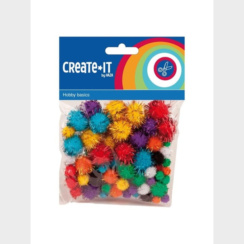 Haza Witbaard Glitter Pompoms 78pcs.