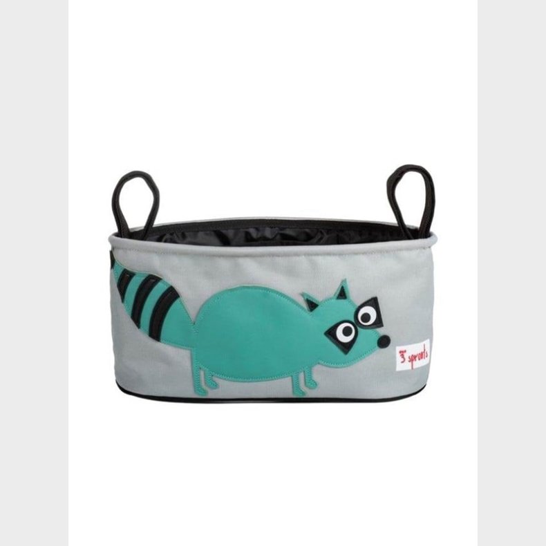 3 Sprouts - Stroller Organizer - Teal Raccoon