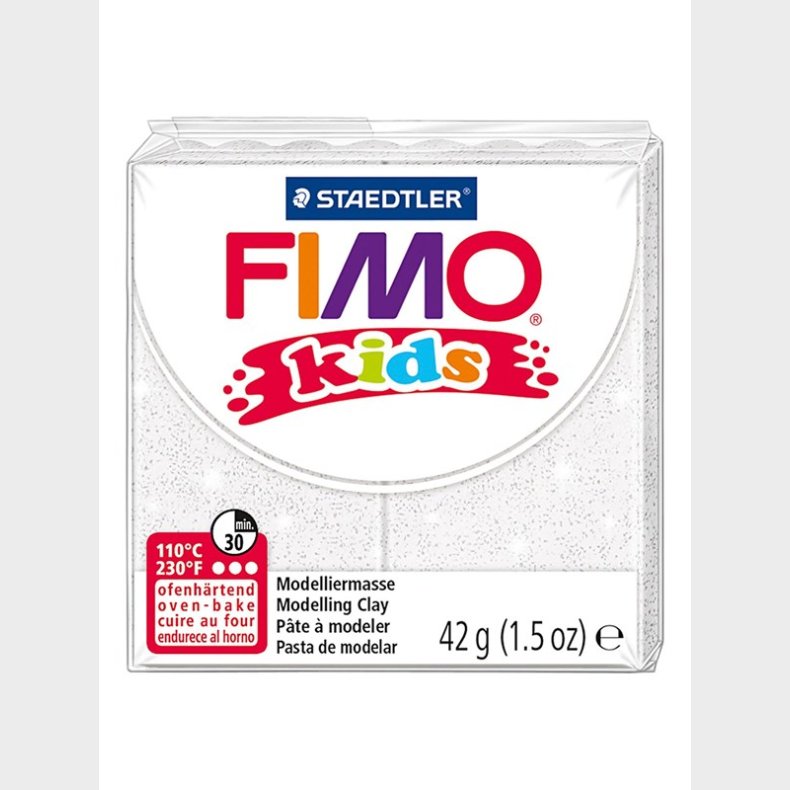 Fimo Kids Modeling Clay White Glitter 42gr