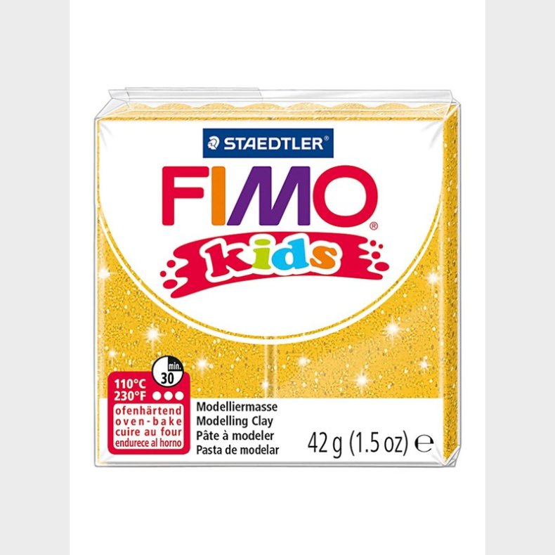 Fimo Kids Modeling Clay Glitter Gold 42gr