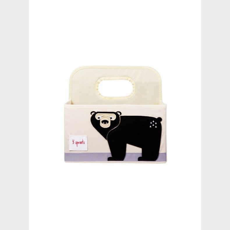 3 Sprouts - Diaper Caddy - Black Bear