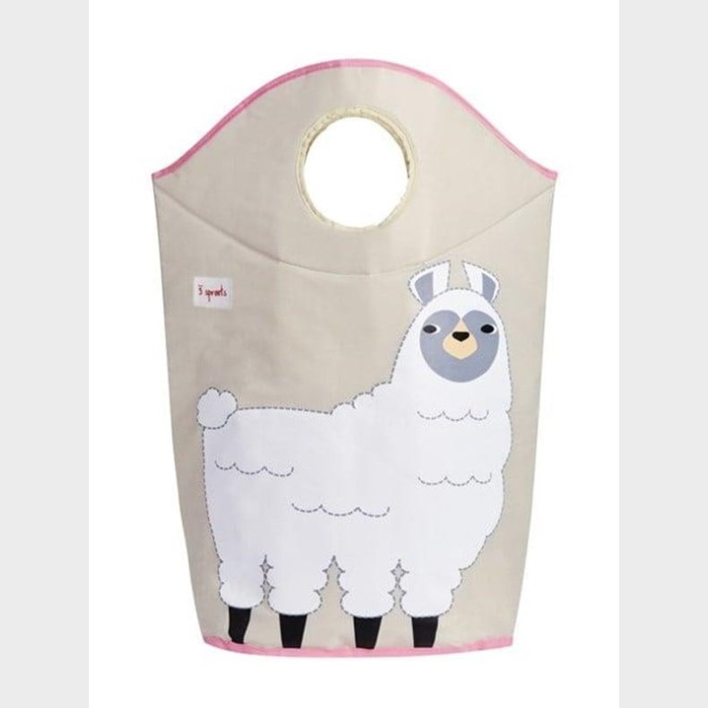 3 Sprouts Laundry Hamper - White Llama