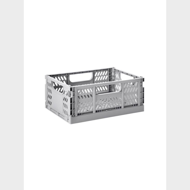 3 Sprouts - Modern Folding Crate Medium Light Grey