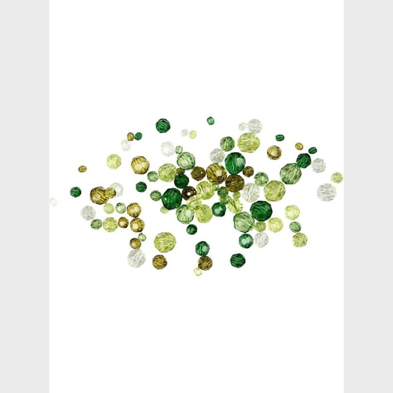 Creativ Company Facet Beads Mix Green Glitter 45 grams