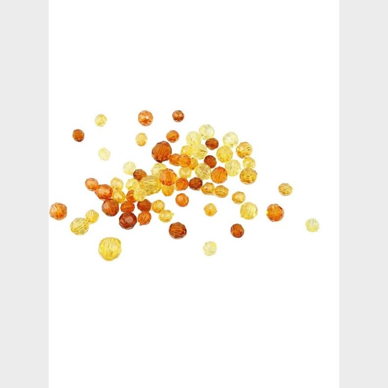 Creativ Company Faceted Beads Mix Yellow 45 grams