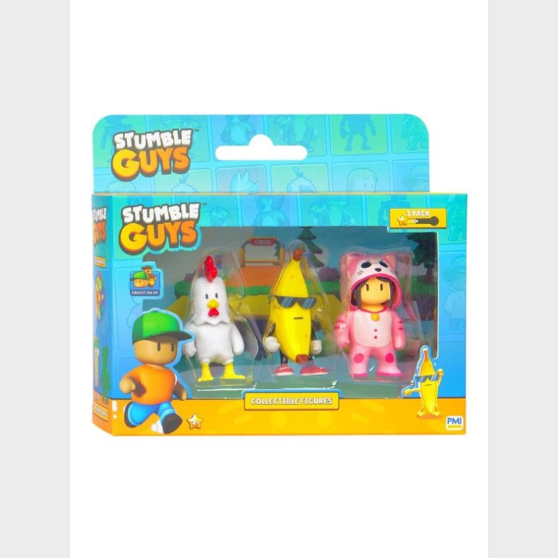 Boti Stumble Guys Action Figures - Chicken Banana Guy Meowmer 3pcs.