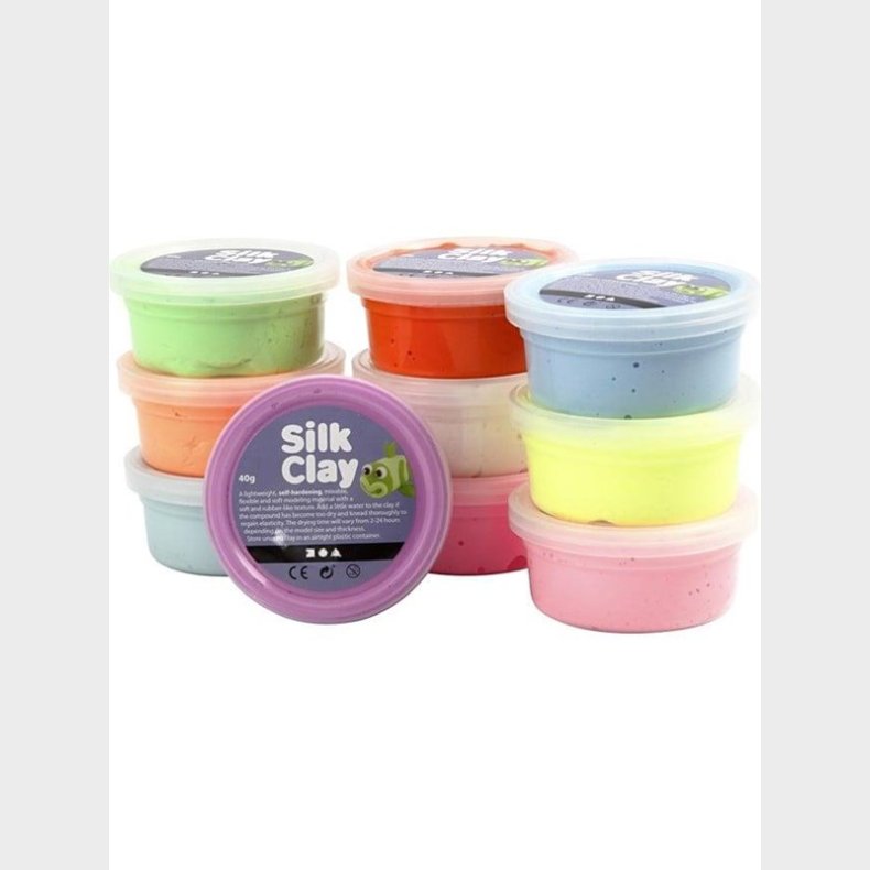 Creative Company Silk Clay - Basic Colours (10 x 40 g)