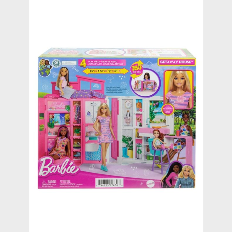 Barbie - Getaway Doll House &amp; Doll (HRJ77)