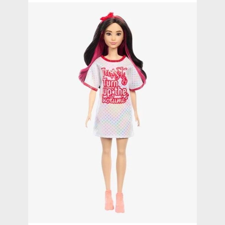 Barbie Fashionistas Red Mess Dress - White Red