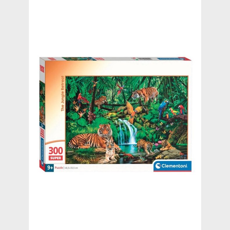 Clementoni Jigsaw Puslespil Super Color The Jungle Retreat 300pcs. gulv