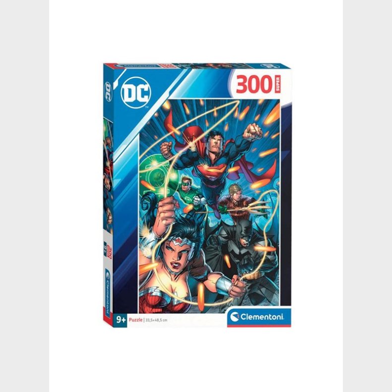 Clementoni Jigsaw Puslespil Super Color DC Comics Justice League 300pcs. gulv