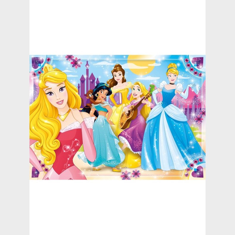 Clementoni Jigsaw Puslespil Super Color Maxi Disney Princess 104pcs. gulv