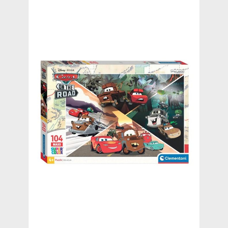 Clementoni Jigsaw Puslespil Super Color Maxi Disney Cars 104pcs. gulv