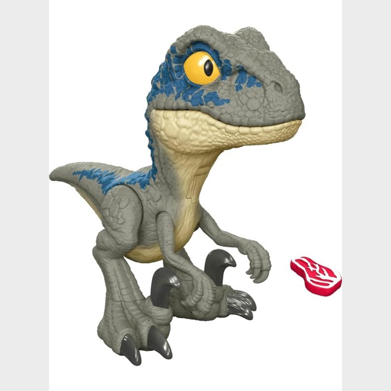 Jurassic World MEGA Roar Blue Velociraptor Dinosaur Toy 19.5cm