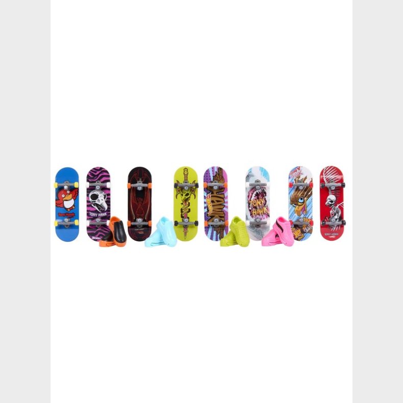 Hot Wheels Skate 8-Pack Bundle Of Tony Hawk-themed Fingerboards And Shoes