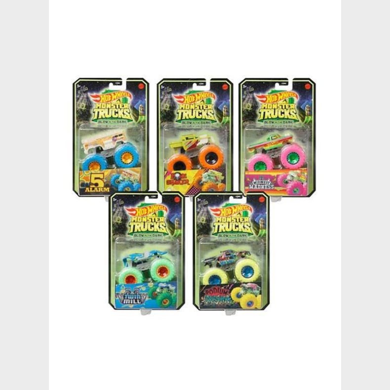 Hot Wheels - Monster Trucks Glow In The Dark (Assorted)