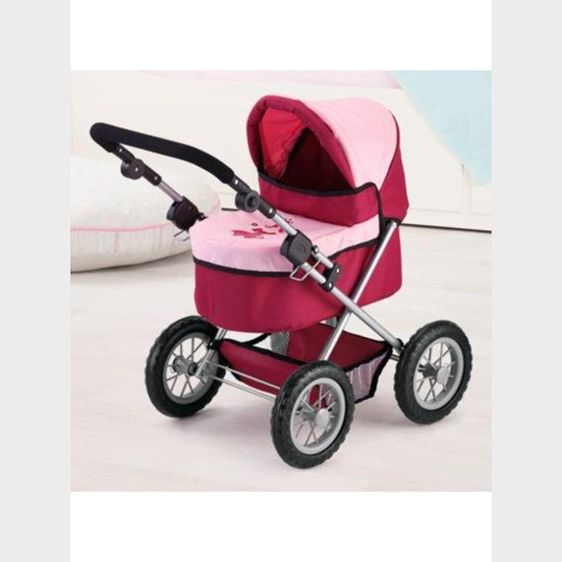 Bayer Dukkevogn Trendy - Red/Pink (13014AA)