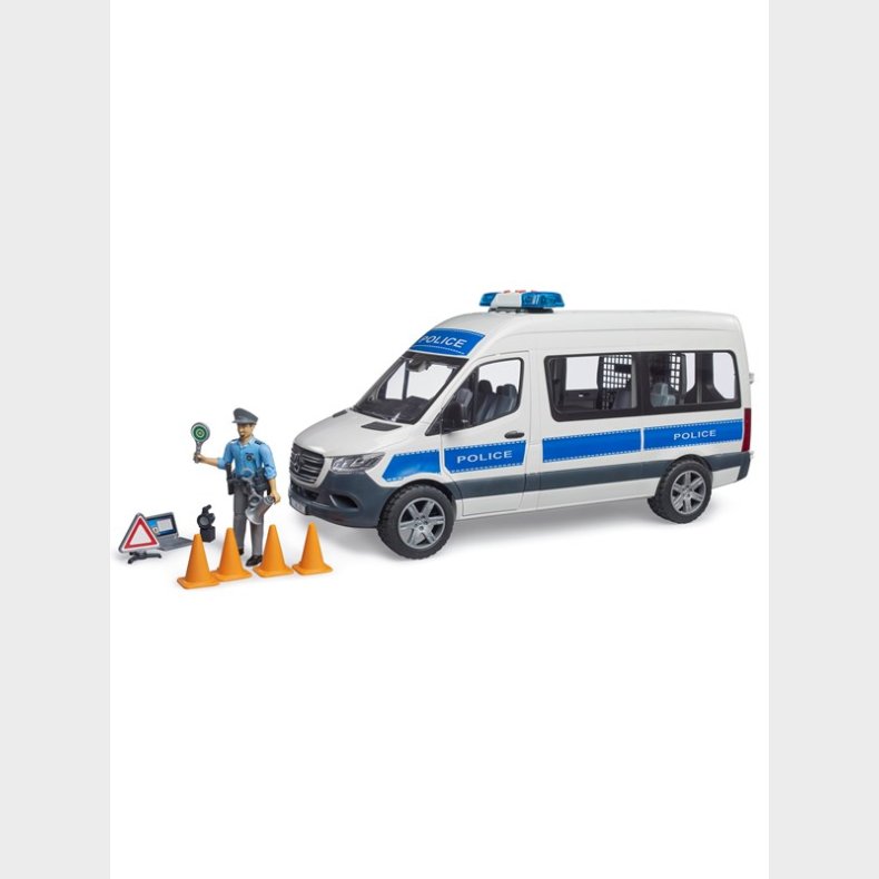 Bruder    Mercedez-Benz Sprinter Police vehicle with police officer toy