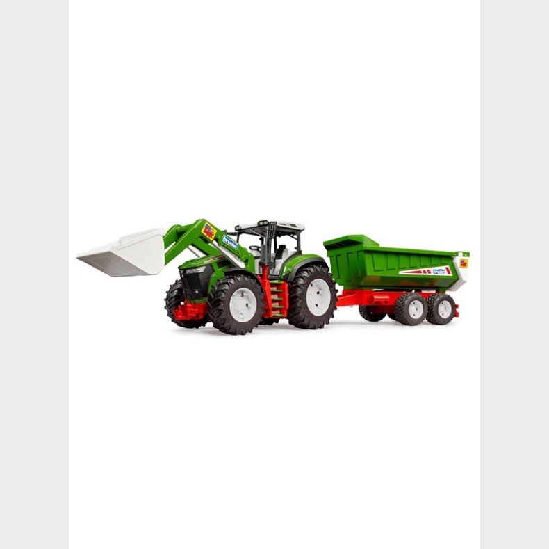 Bruder    Roadmax tractor with frontloader and tipping trailer toy