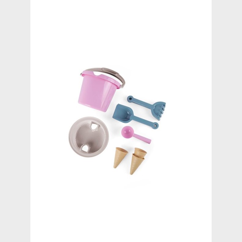 Dantoy - Bucket set w. Ice cream cones - Pink (4801)