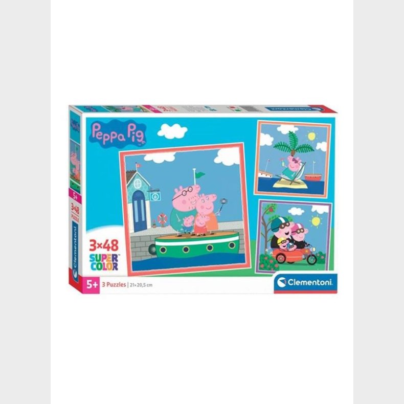 Clementoni Jigsaw Puzzle Super Color Square Peppa Pig 3x48pcs. Floor