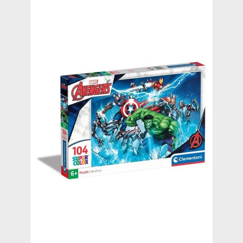 Clementoni Jigsaw Puslespil Super Color Marvel Avengers 104pcs. gulv