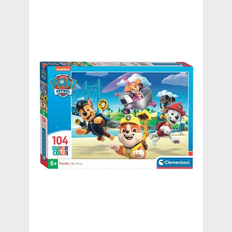 Clementoni Jigsaw Puslespil Super Color PAW Patrol 104pcs. gulv