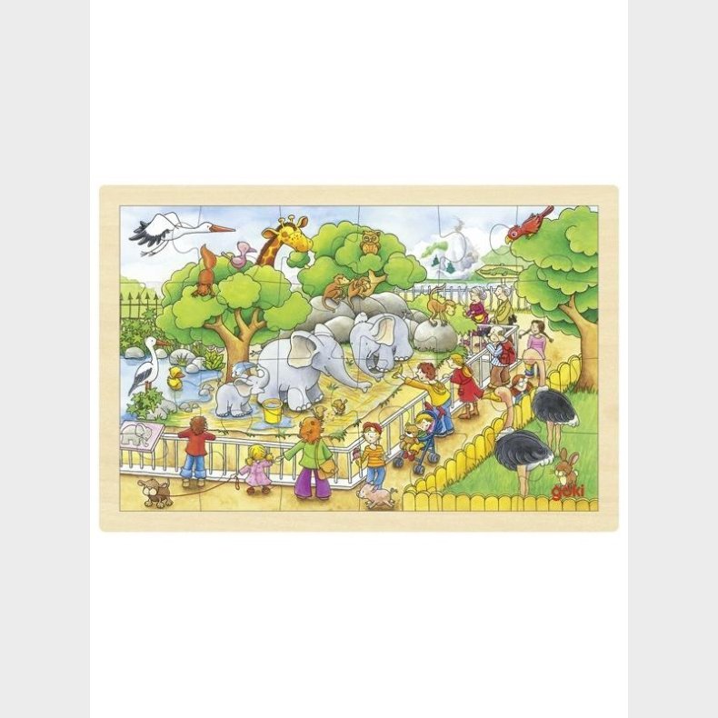 Goki Jigsaw Puslespil 24 pcs - Visit at the Zoo tr