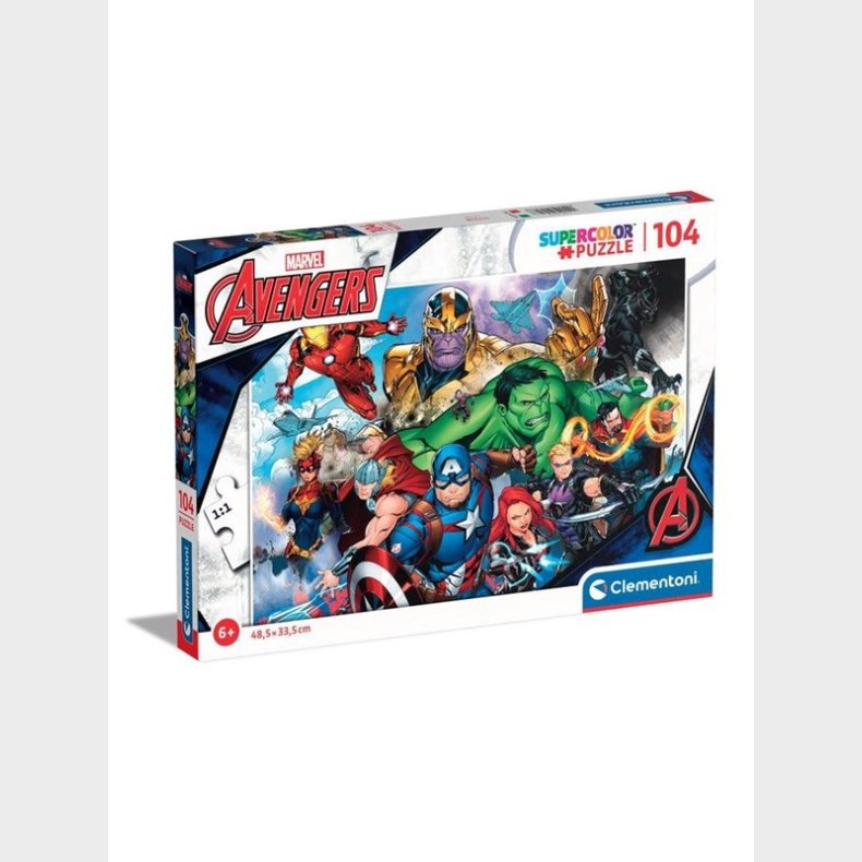 Clementoni Jigsaw Puslespil Super Color Avengers 104pcs. gulv