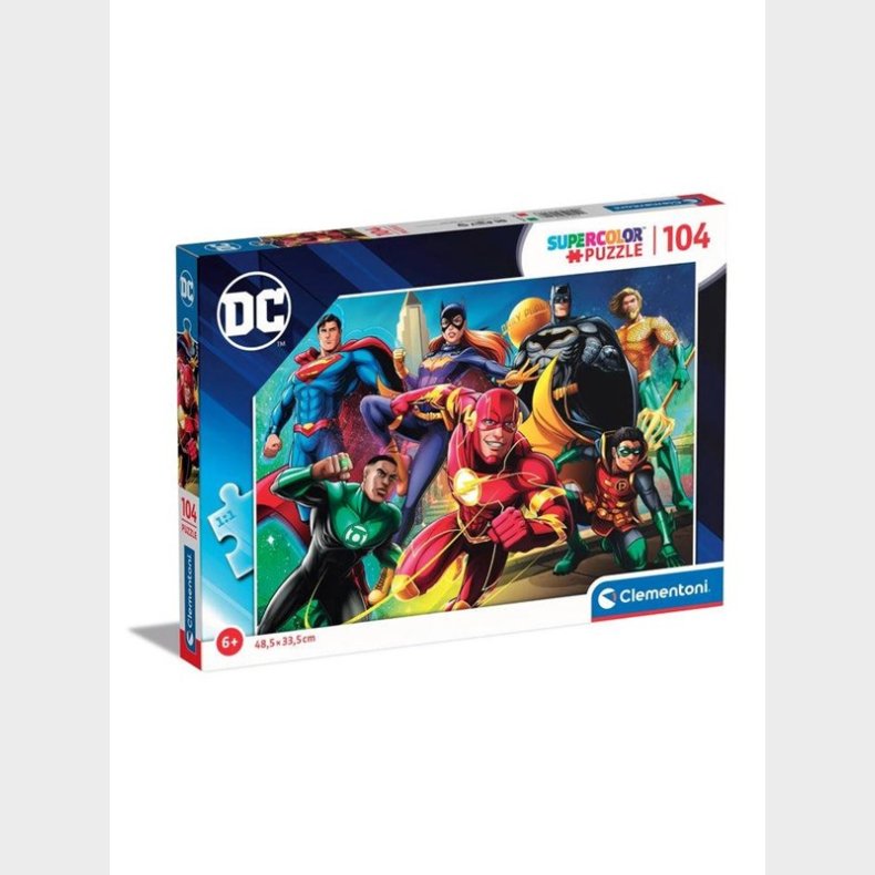 Clementoni Jigsaw Puslespil Super Color DC Comics 104pcs. gulv