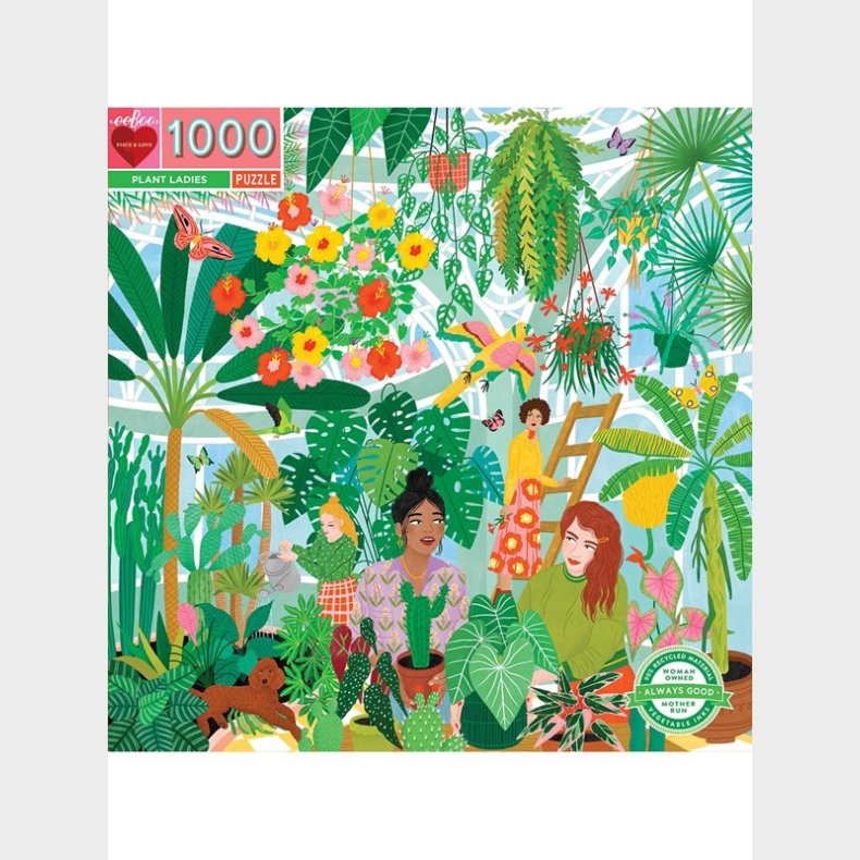 eeBoo Puslespil 1000 pcs - Plant Ladies