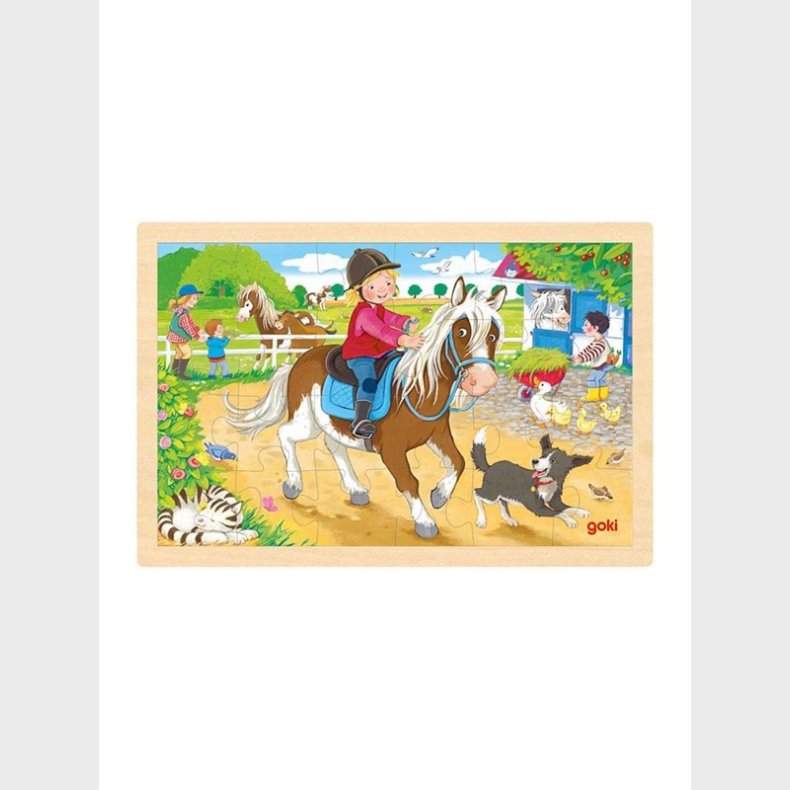 Goki Pony Farm 24 pcs Wood