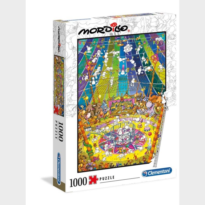 Clementoni Jigsaw Puslespil Mordillo The Show 1000pcs. gulv