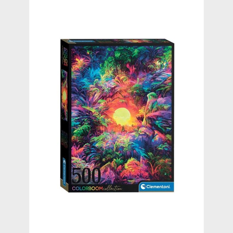 Clementoni Jigsaw Puslespil Psyschedelic Jungle Sunrise Colorboom 500pcs. gulv