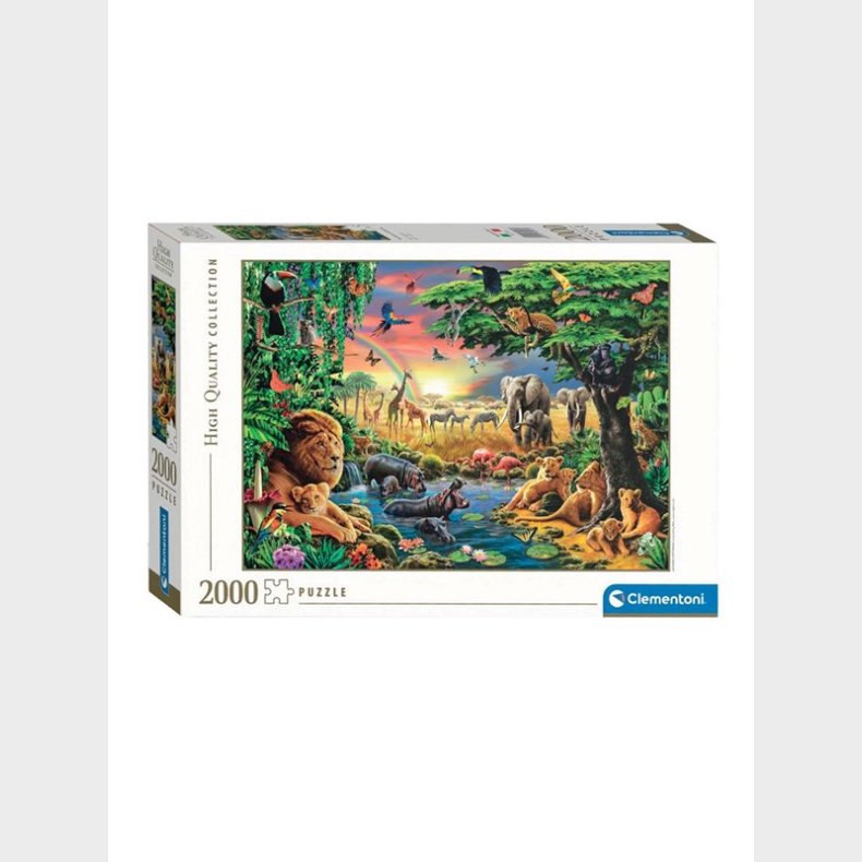 Clementoni Jigsaw Puslespil The African Gathering 2000pcs. gulv