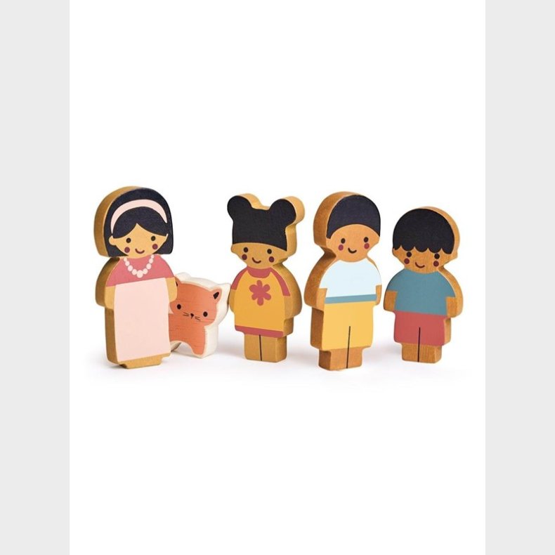 Mentari Doll house Figures - Family With Cat