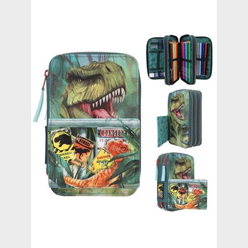 Depesche Dino World Triple Pencil Case DANGER