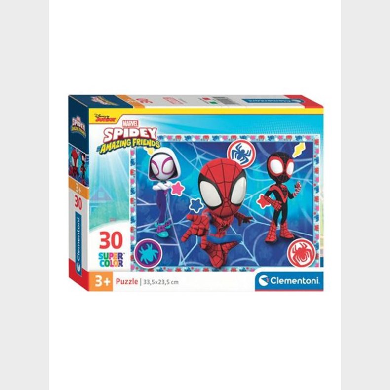 Clementoni Jigsaw Puslespil Super Color Marvel Spidey 30 pcs. gulv