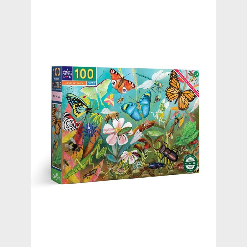 eeBoo Puslespil 100 pcs - Love of Bugs