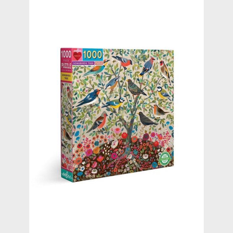 eeBoo Puslespil 1000 pcs - Songbirds Tree