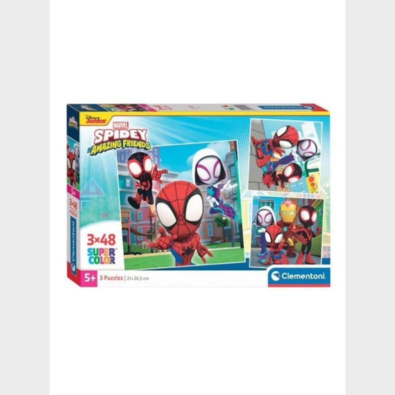 Clementoni Jigsaw Puzzle Super Color Square Marvel Spidey and His Friends 3x48pcs. Floor