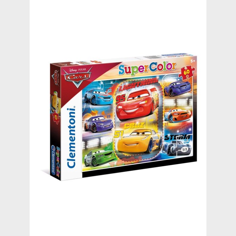 Clementoni Jigsaw Puslespil Super Color Cars 3 60 pcs. gulv