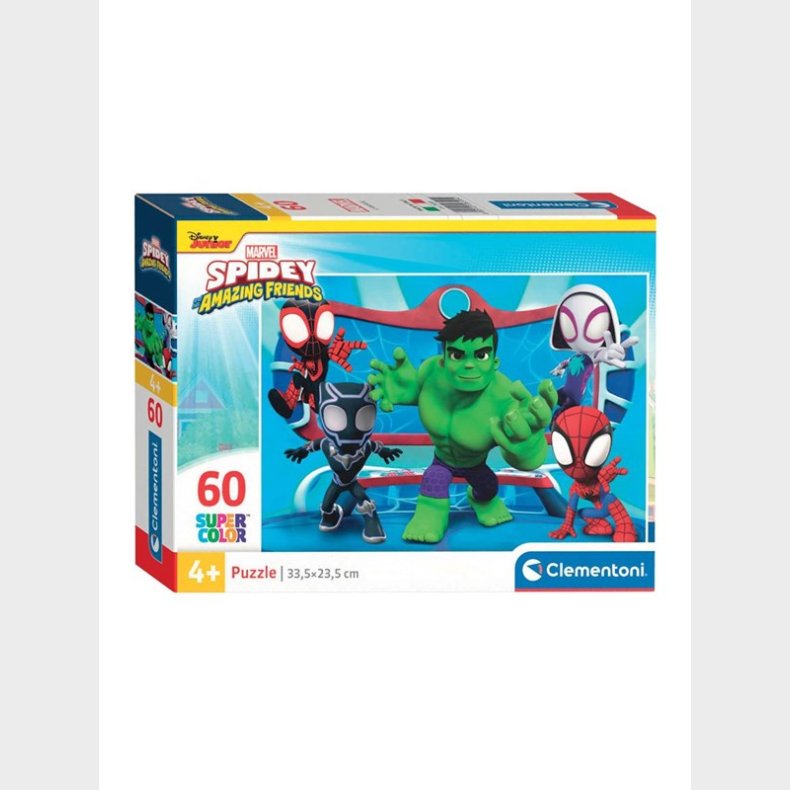 Clementoni Jigsaw Puslespil Super Color Marvel Spidey 60 pcs. gulv