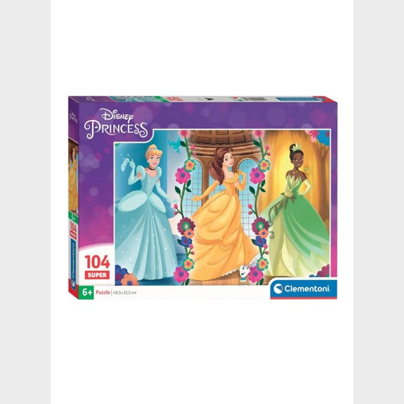 Clementoni Jigsaw Puslespil Super Color Disney Princess 104pcs. gulv