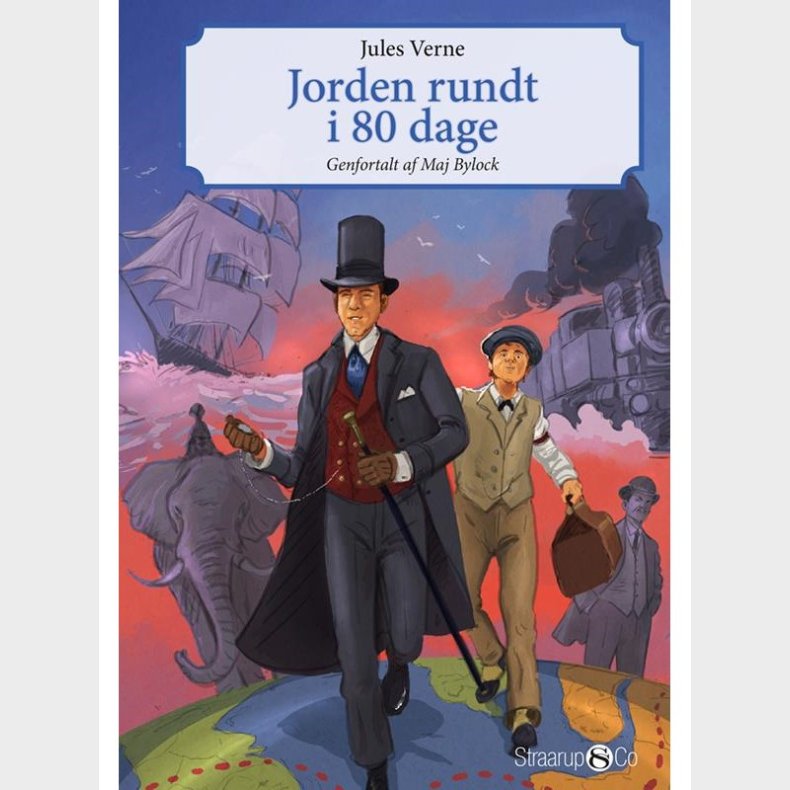 Jorden rundt i 80 dage - Brnebog - hardback