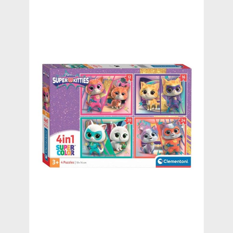 Clementoni Jigsaw Puzzle 4in1 Disney Super Kitties Floor