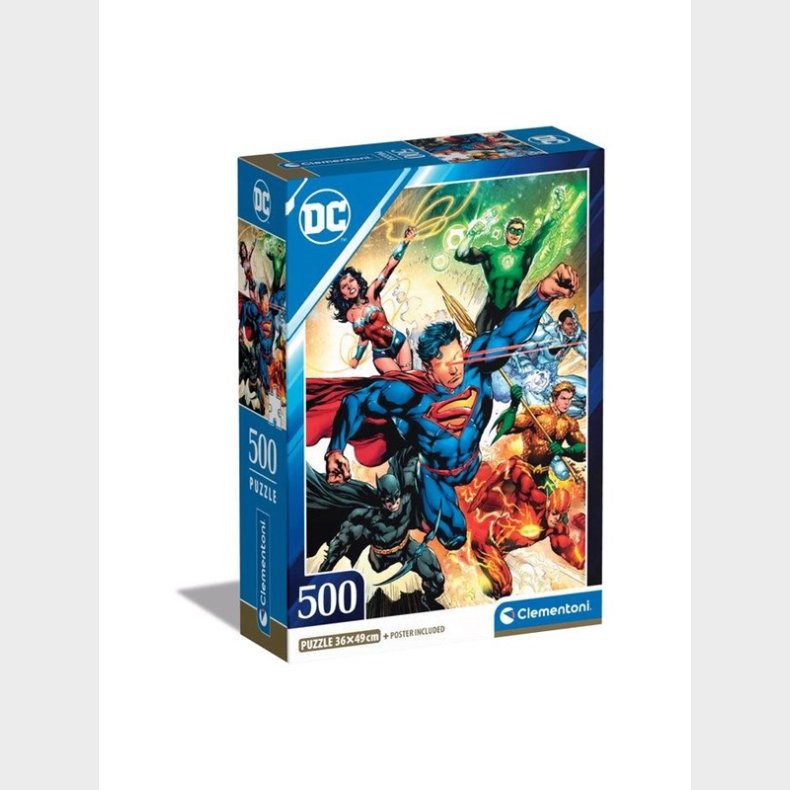 Clementoni Jigsaw Puslespil DC Comics Justice League 500pcs. gulv