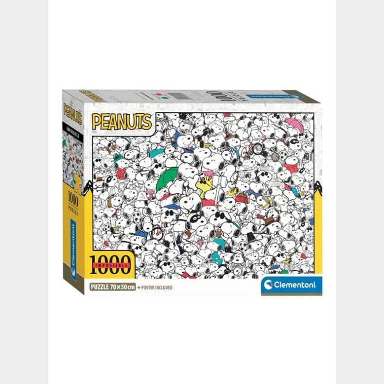 Clementoni Jigsaw Puslespil Impossible Peanuts Snoopy 1000pcs. gulv