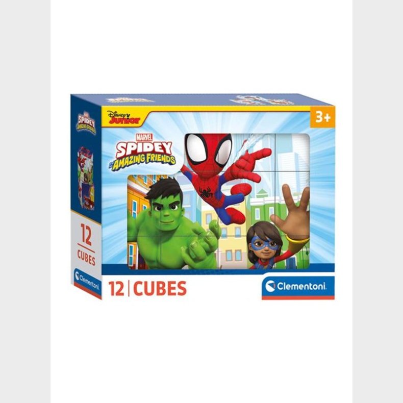 Clementoni Block Puslespil Spidey and His Amazing Friends 12pcs. Blok