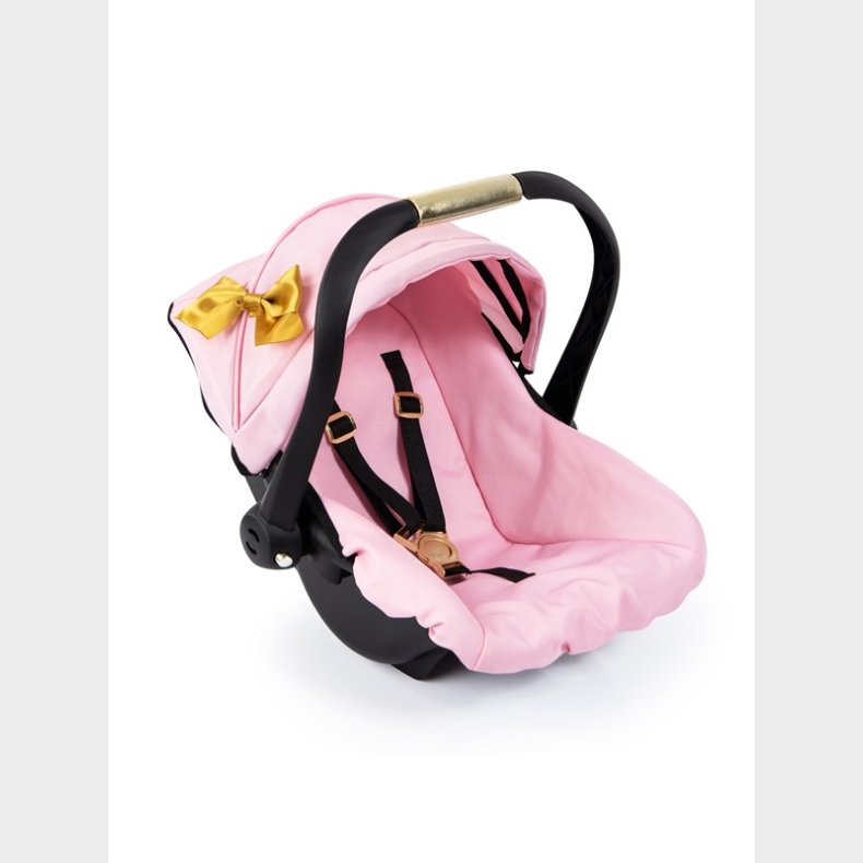 Bayer Deluxe Car Seat with Cannopy- Pink w/ Gold Bow (67990AA)